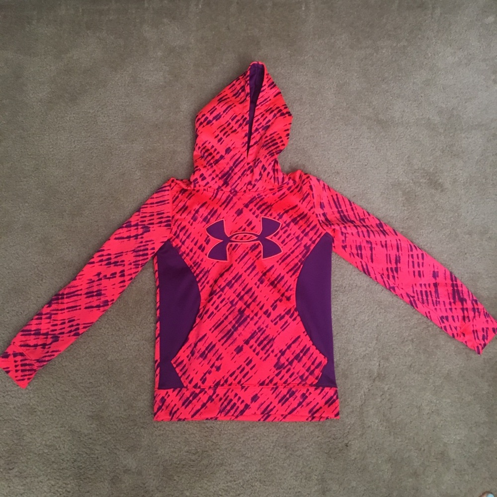 Girls Pink Under Armour Hoodie