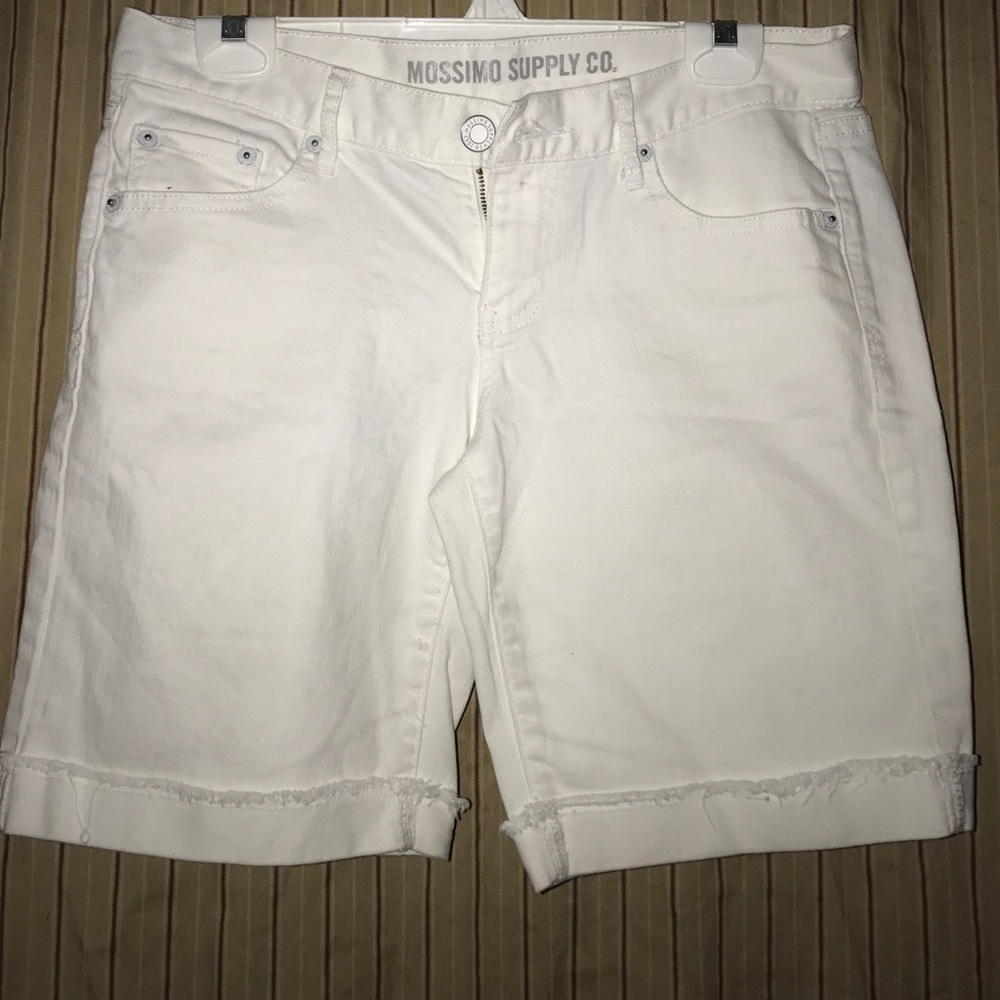White Jean Shorts