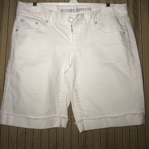 White Jean Shorts