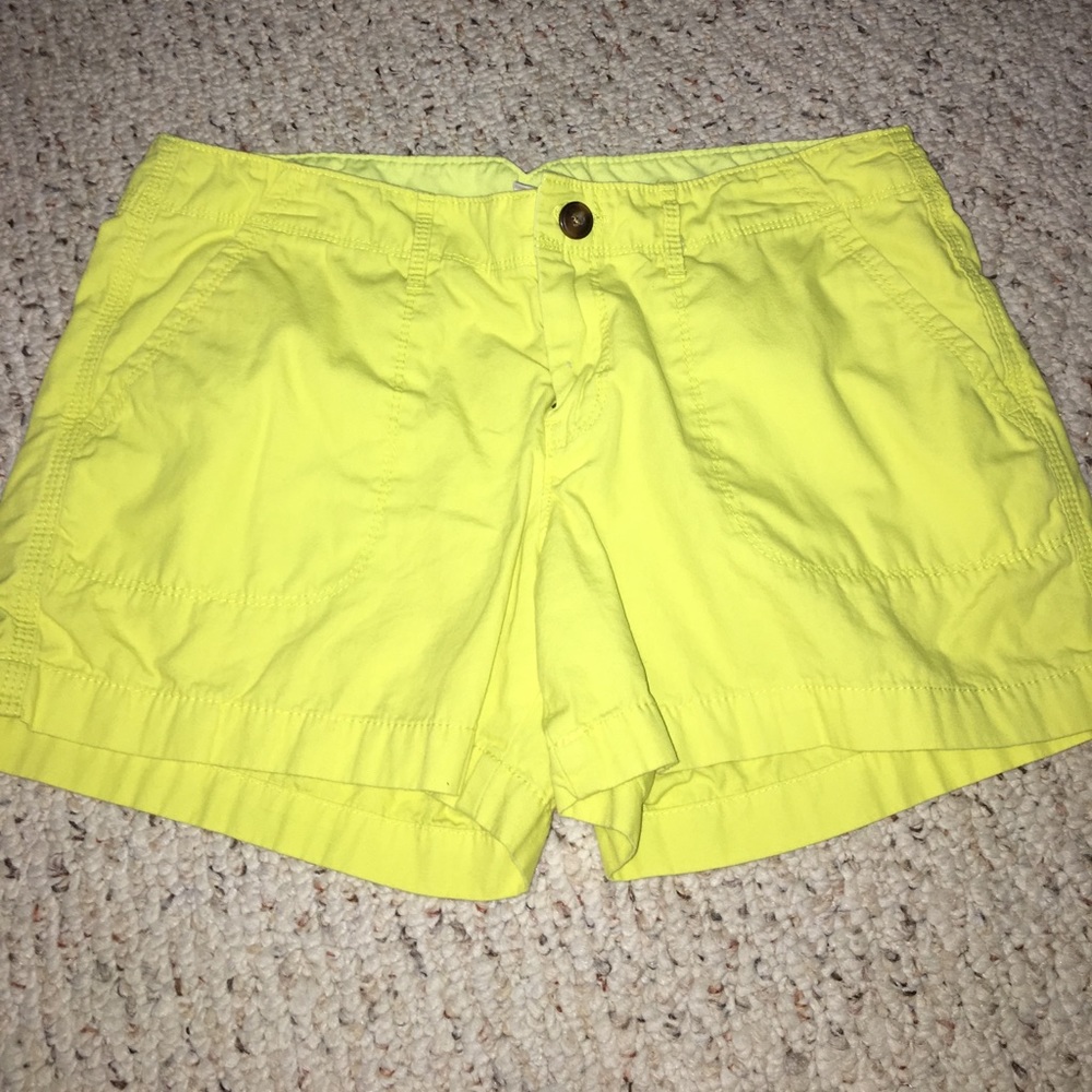 Bright yellow shorts