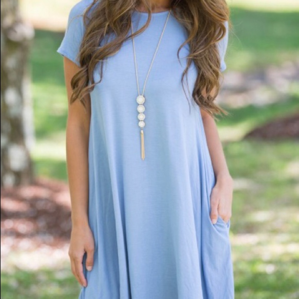 Blue T-Shirt Dress