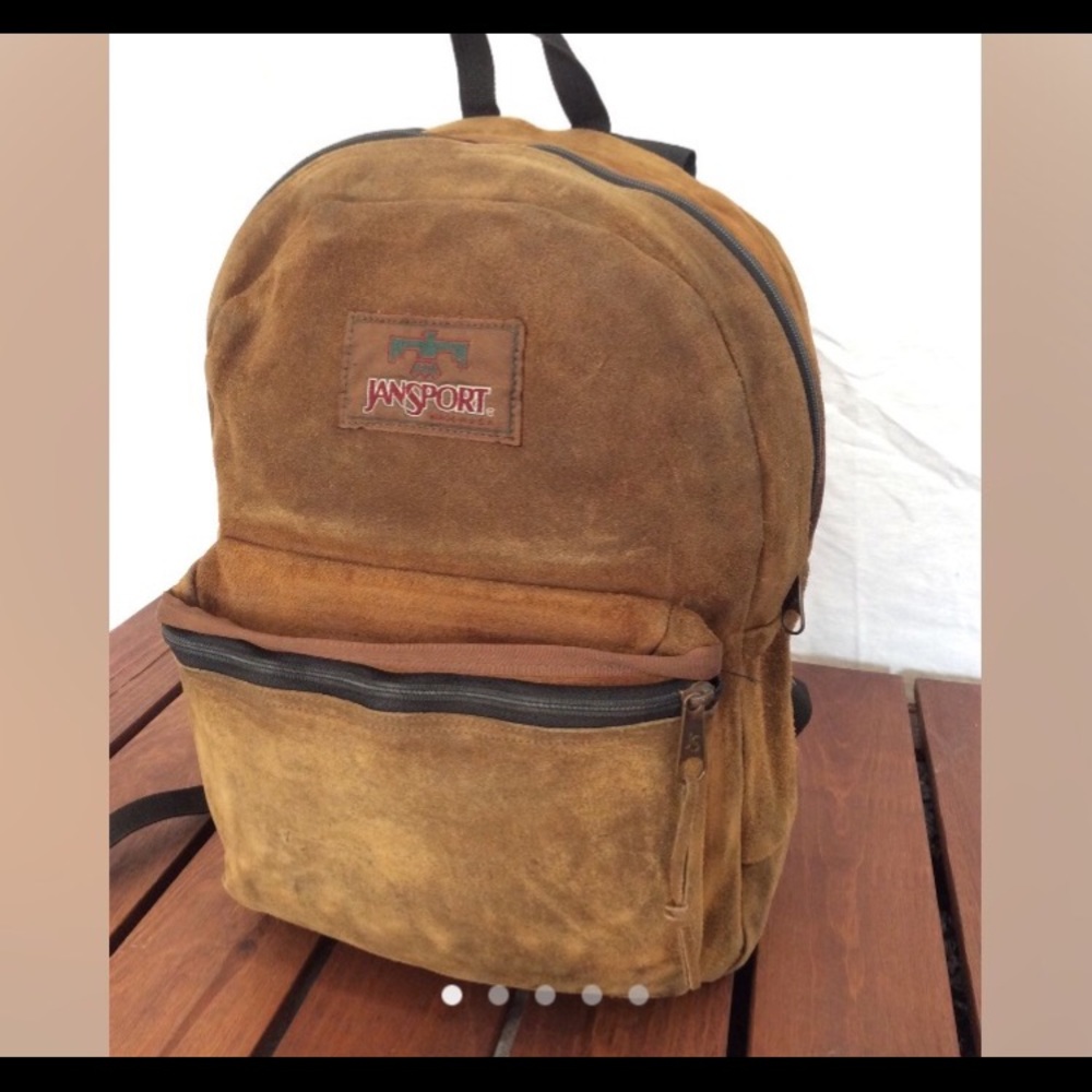 LOOKING for a vintage Jansport tan suede backpack