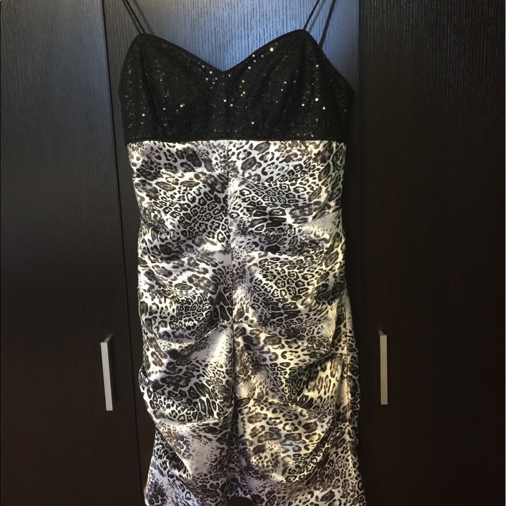 Zebra pattern mini Party Dress