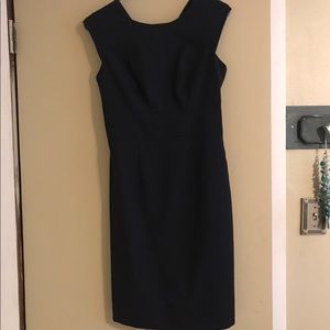 Navy blue business dress from The Limited.