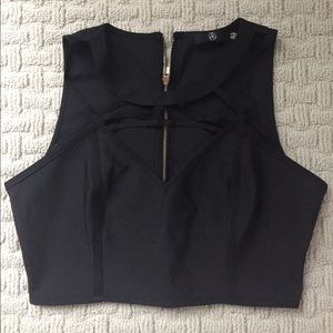 Misguided Criss Cross Crop Top