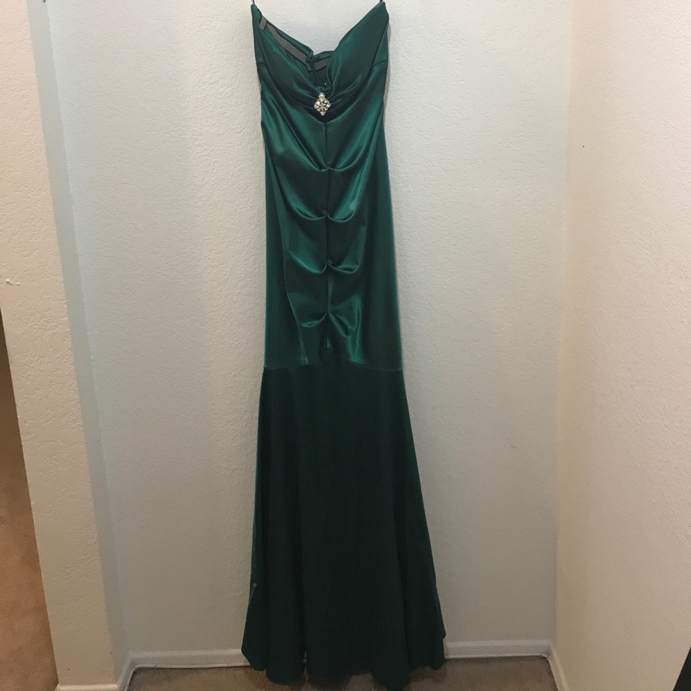 Emerald green gown