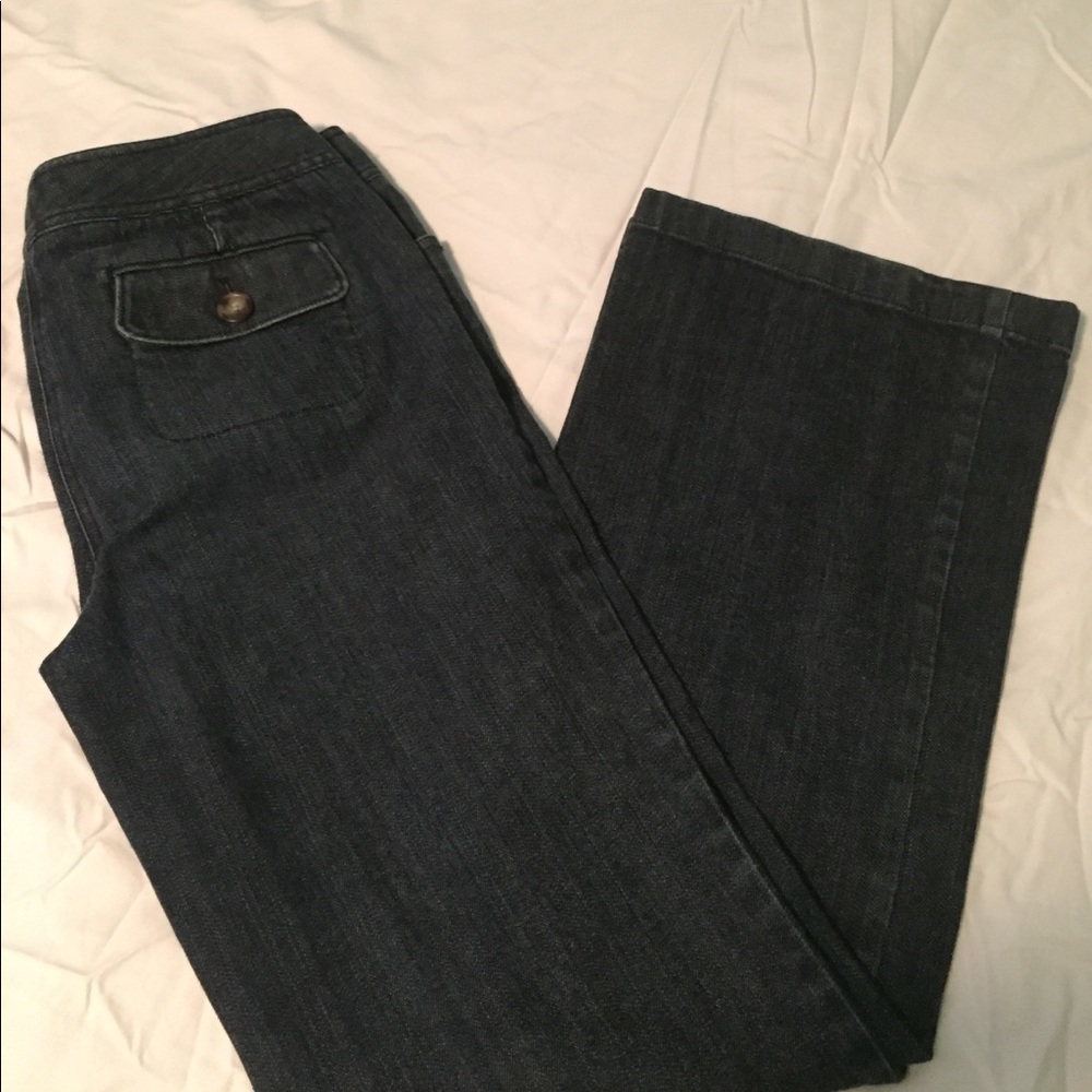 Ann Taylor wide leg denim trousers