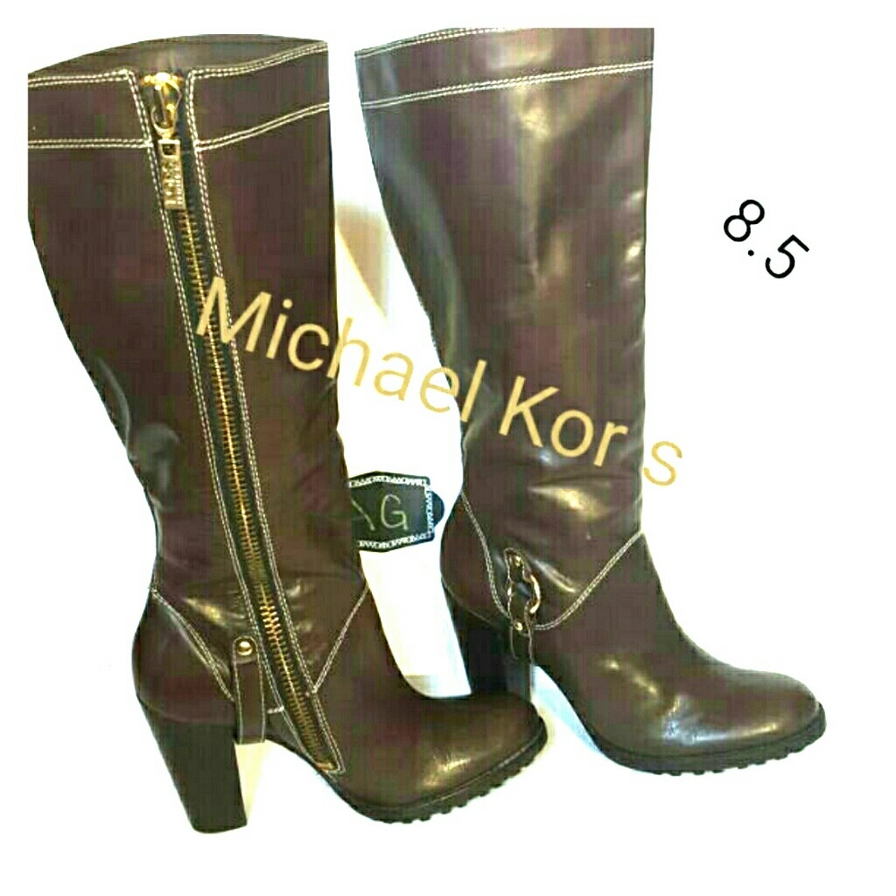 Size 9 Michael Kors chocolate brown riding boots