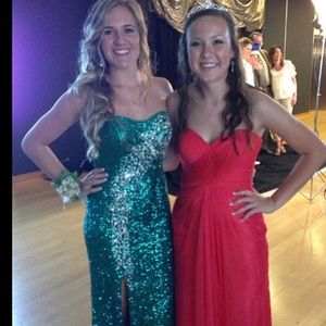 Strapless sequin prom dress - worn once