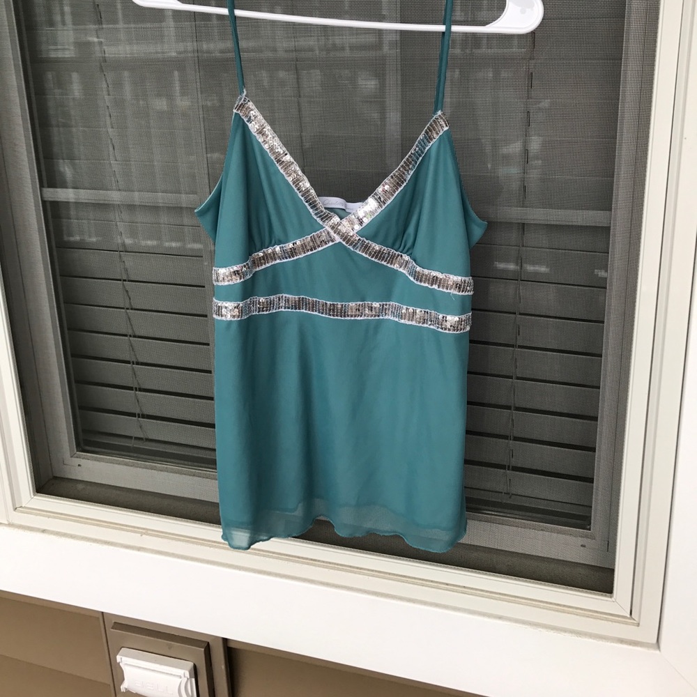 Teal Sequin Top