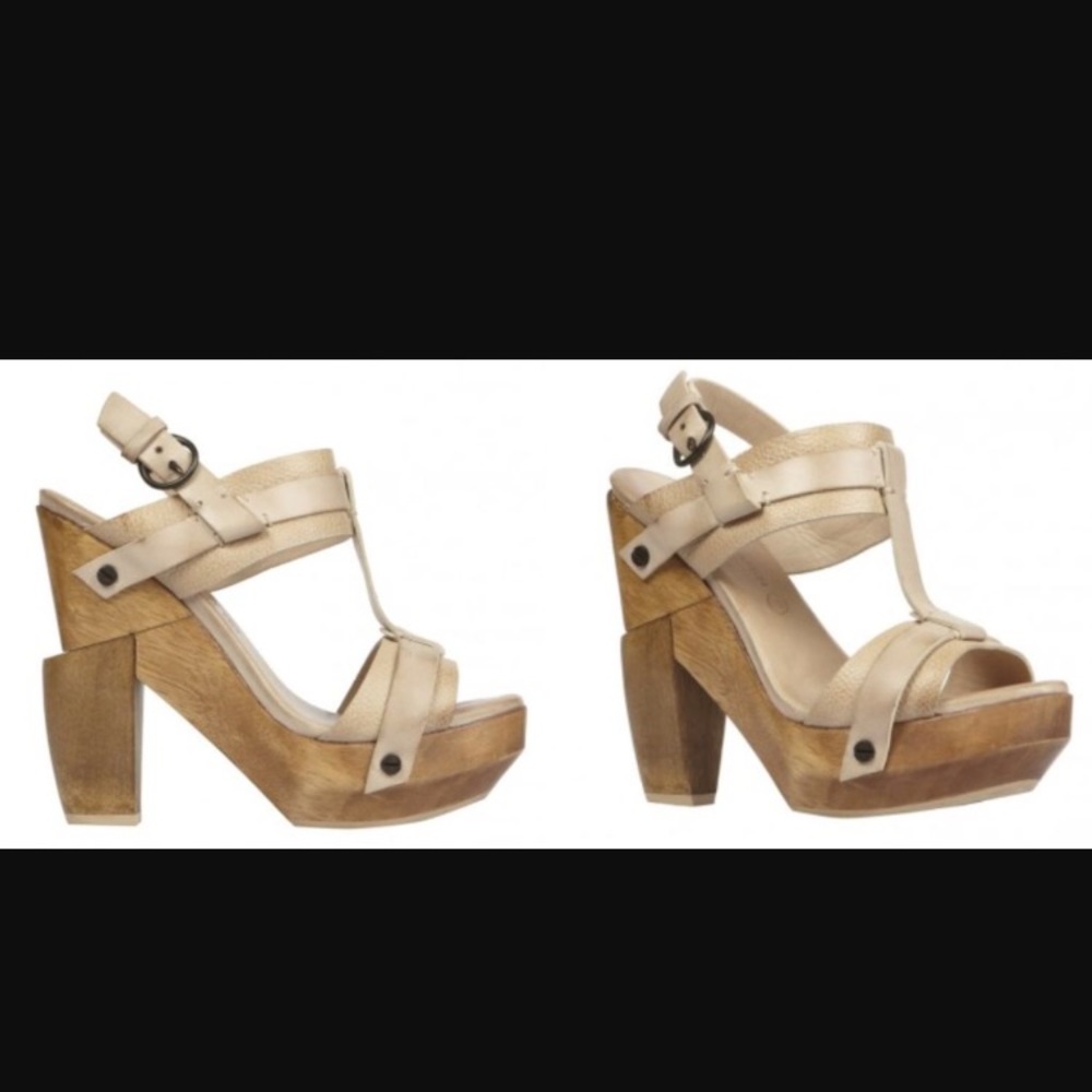 All Saints Rosalina Heels - Nude/ Wood