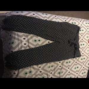 Long flowy pants with a white design