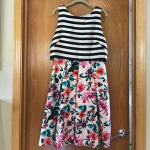 Eliza J mixed print dress final sale