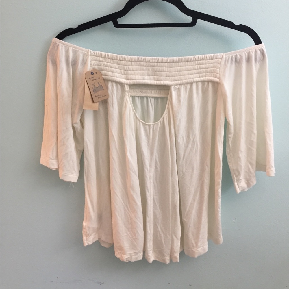 White Ruffle top (off the shoulder) - Picture 2 of 2