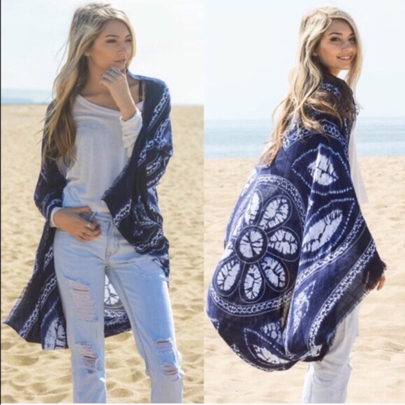 The JENA kimono - NAVY - Picture 2 of 4