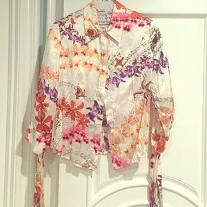 Just Cavalli crinkled silk shirt