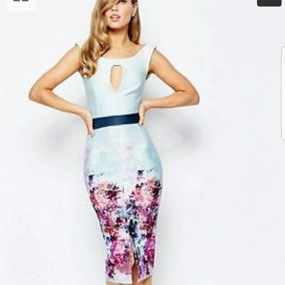 ASOS true violet ombre floral dress