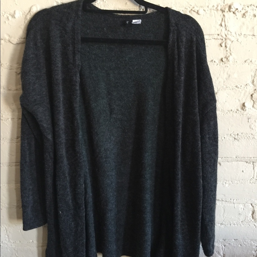 Long Gray/black H&M cardigan