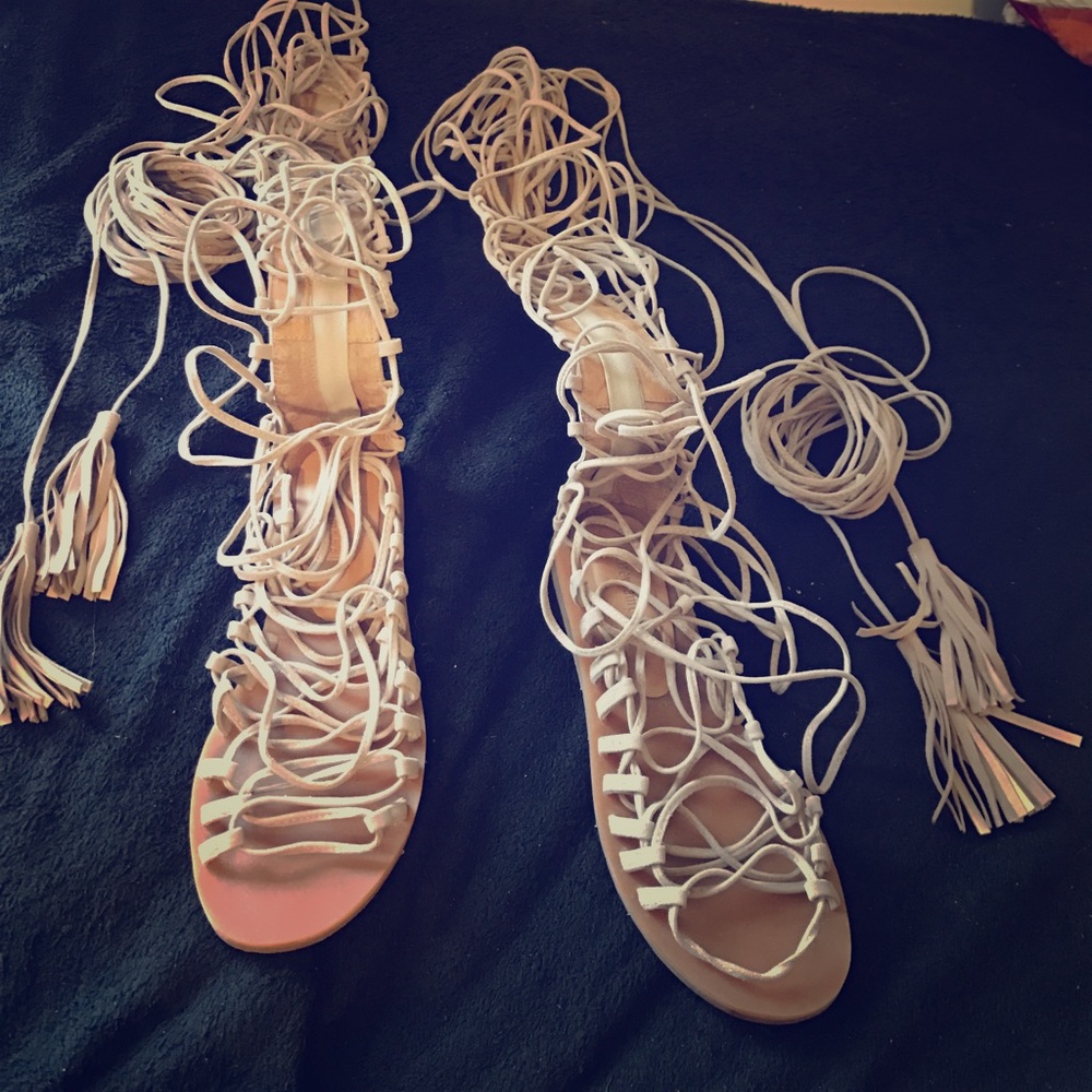 Lace up gladiator sandals