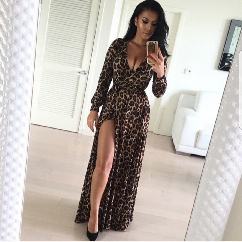 Leopard Print Maxi Dress