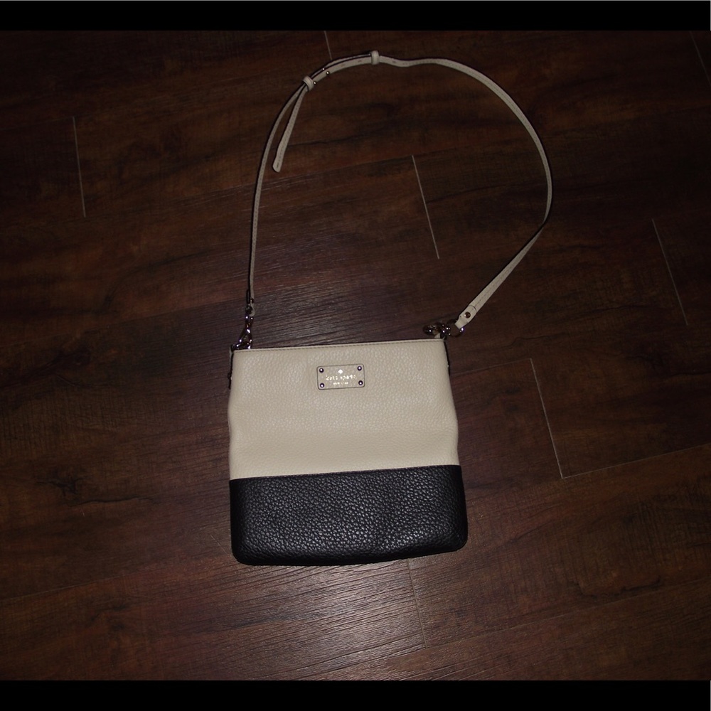 Kate Spade Creme and Black Crossbody Bag