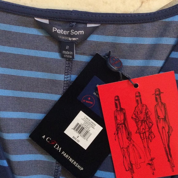 BEAUTIFUL PETER SOM SIZE 2 STRIPE DRESS NWT - Picture 4 of 8