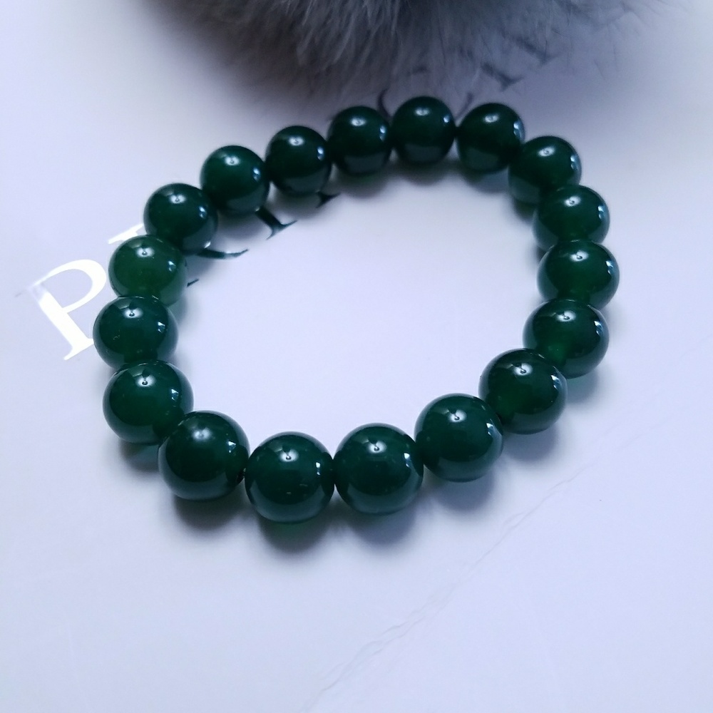 Green Crystal Ball Bracelet