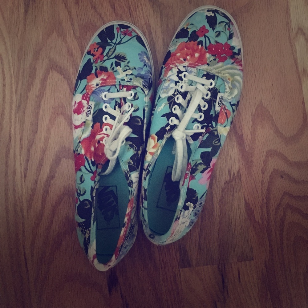Floral Vans Sneakers - Picture 1 of 2