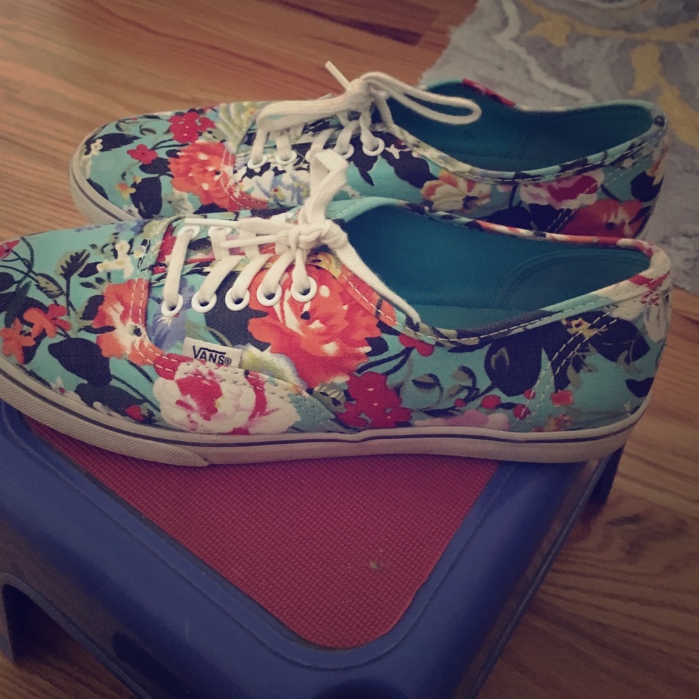 Floral Vans Sneakers - Picture 2 of 2