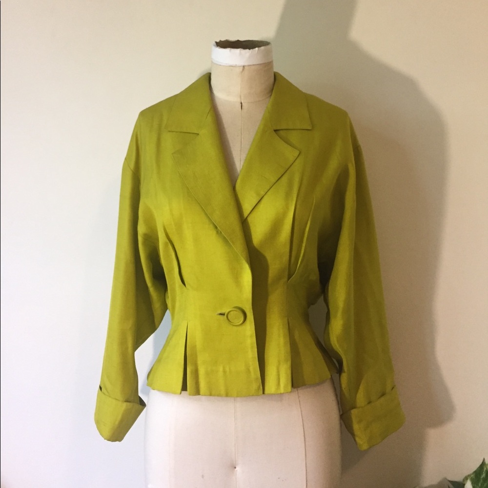 Vintage 💛Yellow Silk Jacket