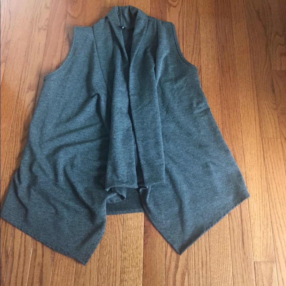Sleeveless Open Front Cardigan