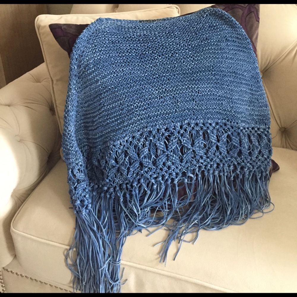 100% Leather Poncho. New w/o tags.