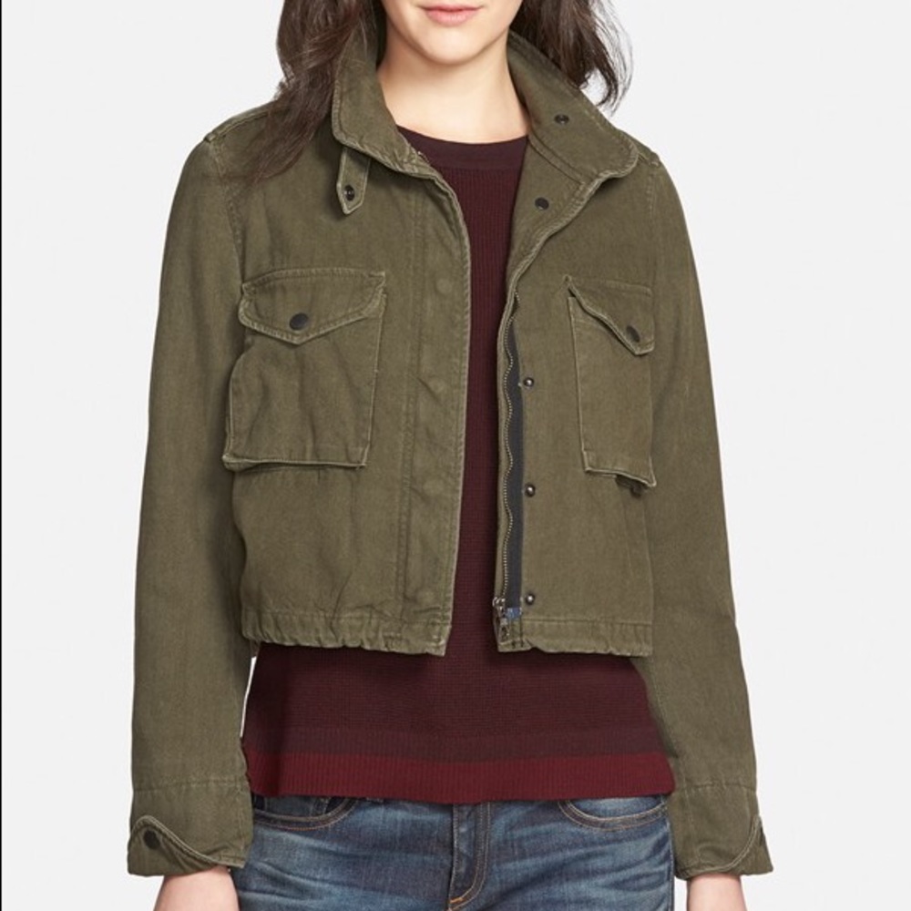 Medium Rag & Bone Cropped Military Jacket