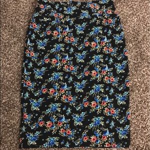 Lularoe floral Cassie pencil skirt size Small