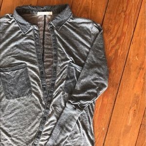 Grey Burnout Buttondown