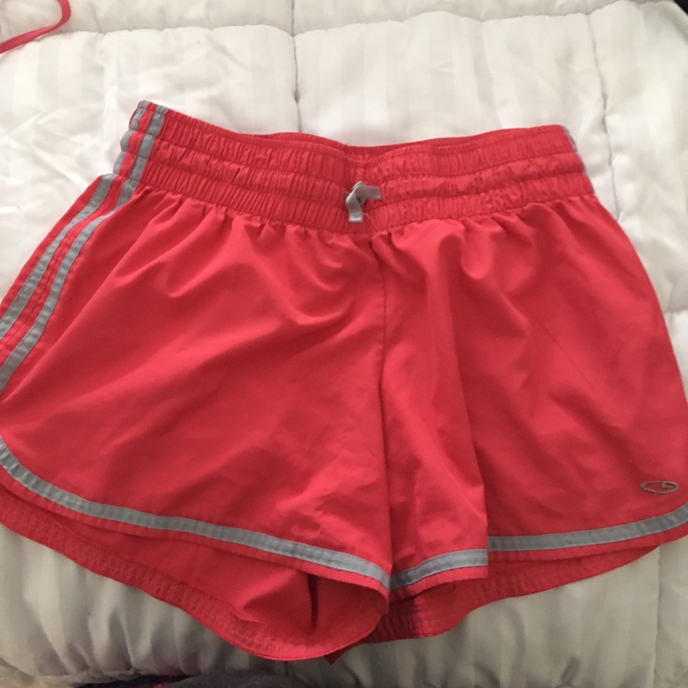 Pink gym shorts