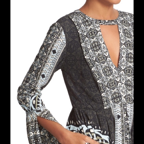 NWT Free People Tegan Minidress/Tunic Black Combo - Picture 4 of 7