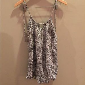 Aeropostale black and white romper