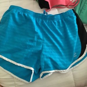 Blue gym shorts