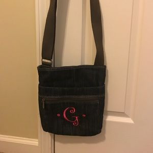 Thirty-One Blue Jean denim cross body