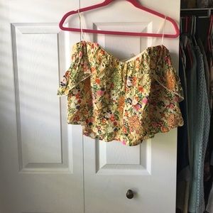 Off the shoulder crop top