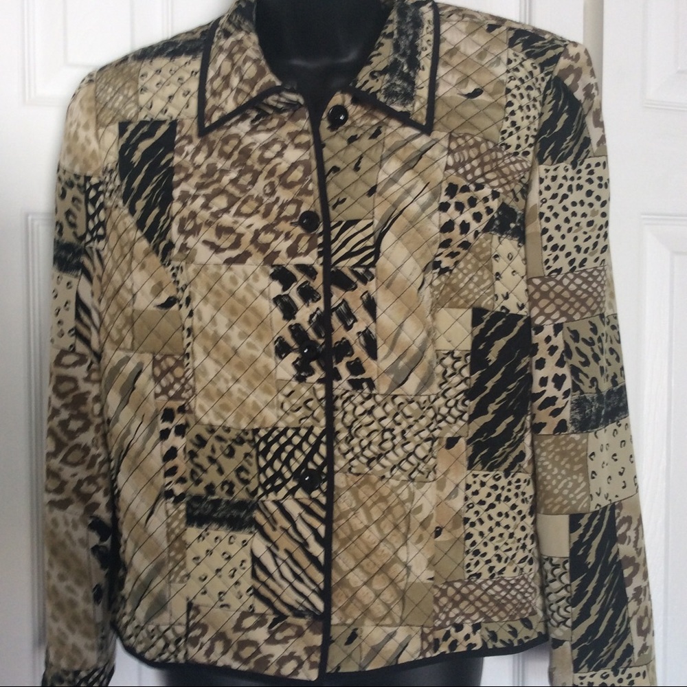 Maggie L silk animal print jacket