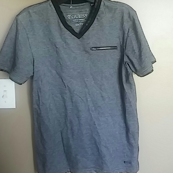 Guess Other - Guess Faux Leather Trimmed Tee Shirt