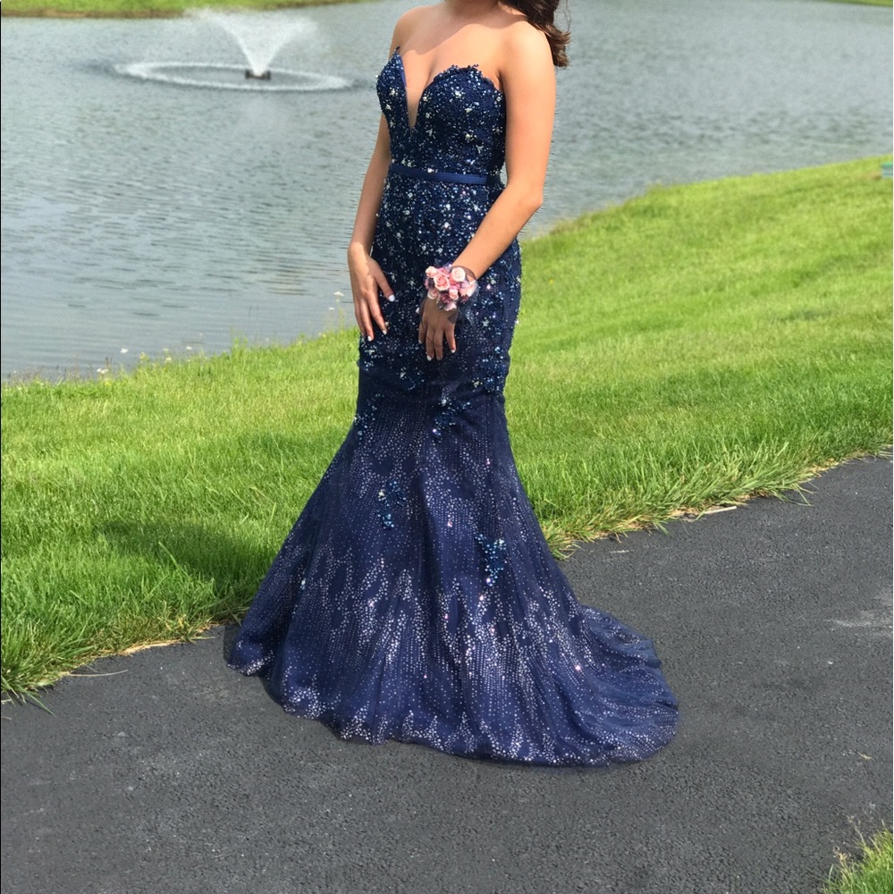 Jovani Navy Prom Dress