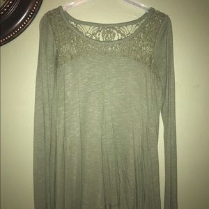 Green Lace Long-sleeve