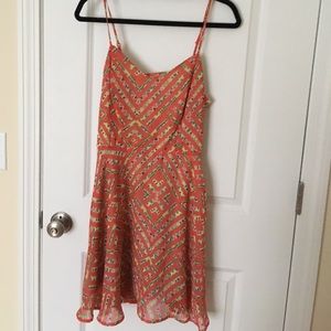 Orange patterned dress