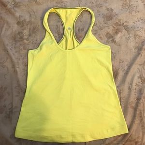 Lululemon Yellow Racerback Tank