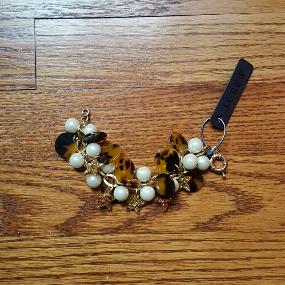 J.Crew Tortoise she'll star bracelet NWT
