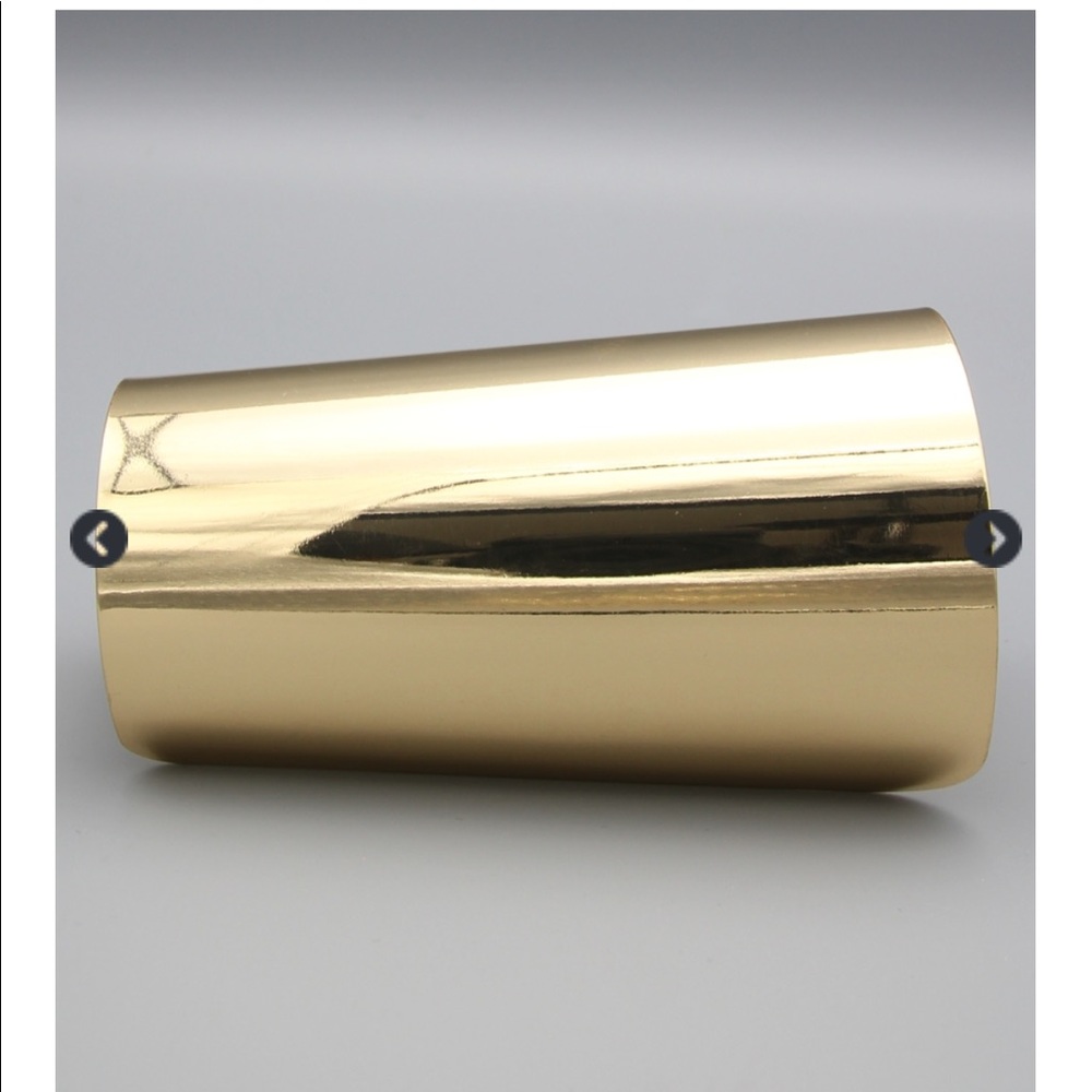 Gold cuff metal bracelet