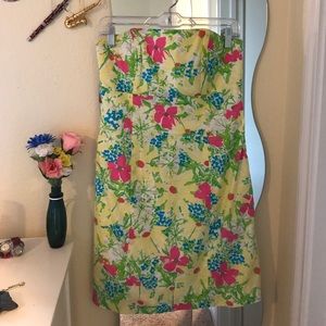 Vintage Lilly Pulitzer strapless dress